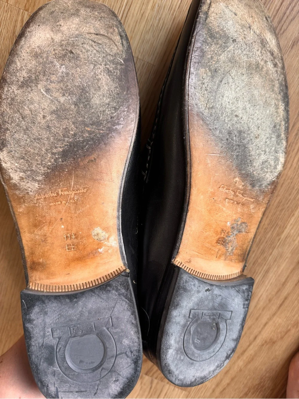 Salvatore Ferragamo Black Leather Bit Loafers - Men's